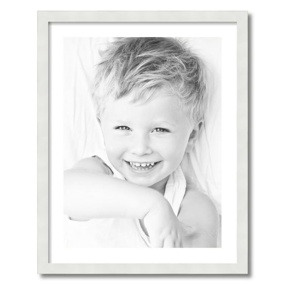 ArtToFrames 22x28 Matted Picture Frame with 18x24 Single Mat Photo Opening Framed in 1.25 Satin White Frame and 2 Crisp Mat (FWM-3966-22x28)