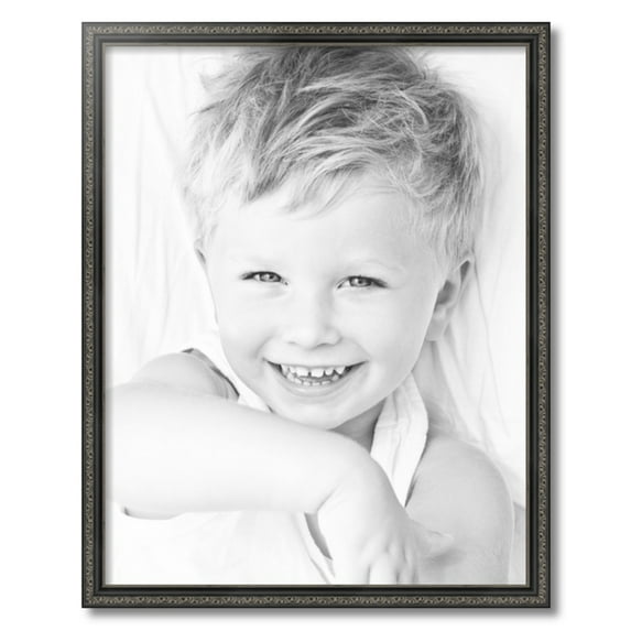 ArtToFrames 22x28 inch Antique Black Picture Frame, Black 22" x 28" Wood Poster Frame (WOM-5106)