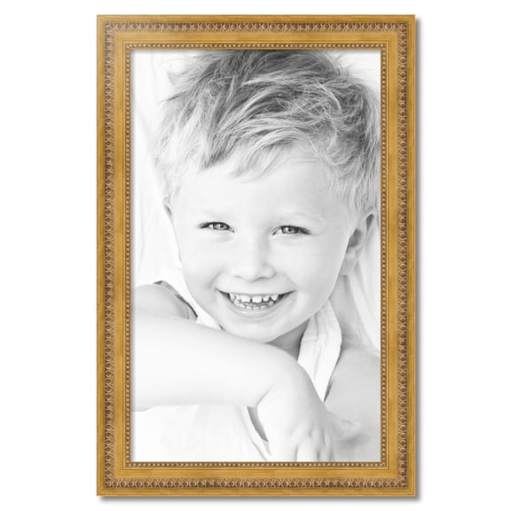 ArtToFrames 22x36 inch Gold Picture Frame, Gold 22" x 36" Wood Poster Frame (WOM-4166) 1234