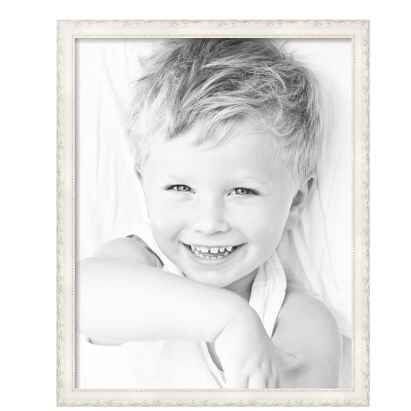 ArtToFrames 23" x 29" Classic White Picture Frame, 23x29 inch White Wood Poster Frame (WOM-5004), Pack