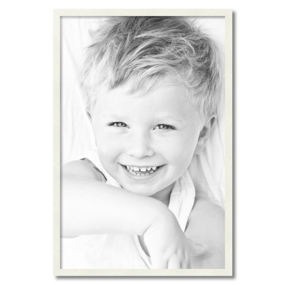 ArtToFrames 23" x 35" White Picture Frame, 23x35 inch White Wood Poster Frame (WOM-5138)