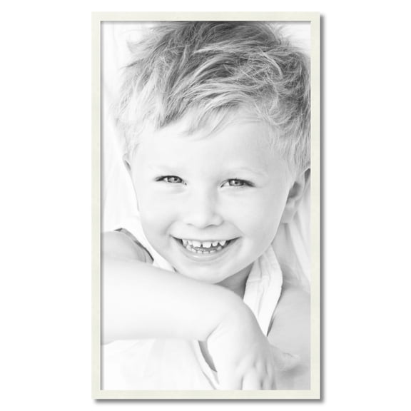 ArtToFrames 23" x 40" White Picture Frame, 23x40 inch White Wood Poster Frame (WOM-5138)