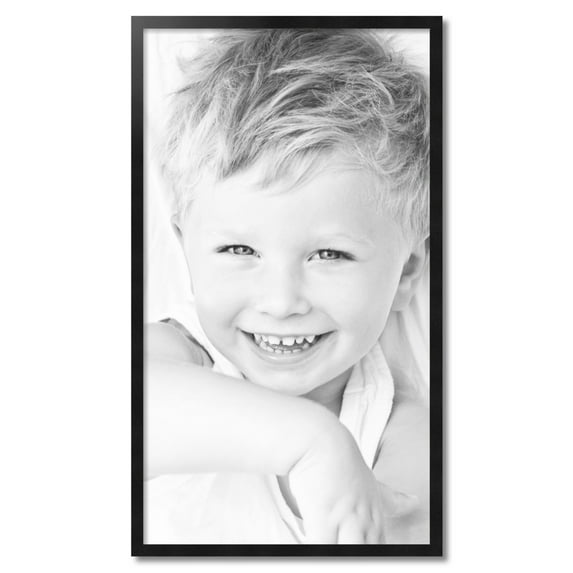 ArtToFrames 23" x 41" Black Picture Frame, 23x41 inch Black Wood Poster Frame (WOM-5139)
