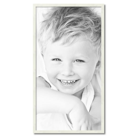 ArtToFrames 23" x 43" White Picture Frame, 23x43 inch White Wood Poster Frame (WOM-5140)