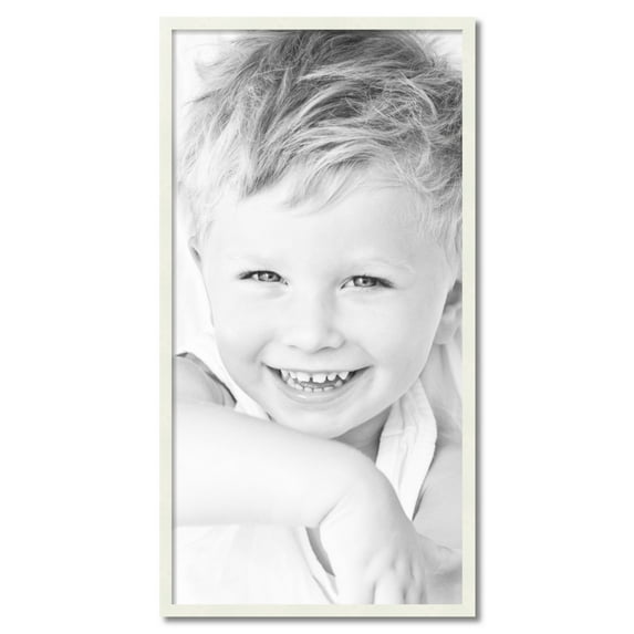 ArtToFrames 23" x 45" White Picture Frame, 23x45 inch White Wood Poster Frame (WOM-5138)