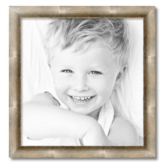 ArtToFrames 23x24" Antique Silver Picture Frame, Silver Wood Poster Frame, with Regular Acrylic and 2 (FBPL-4944)