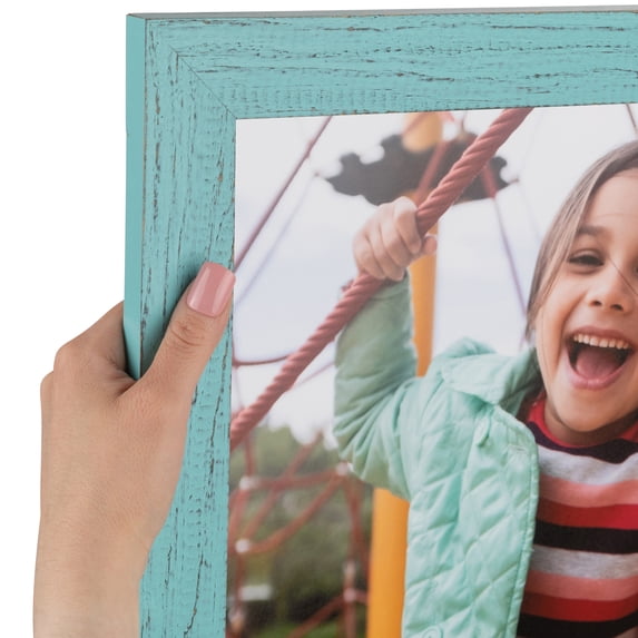 ArtToFrames 23x27 inch Eggshell Blue Picture Frame, Blue Wood Poster Frame (4599)