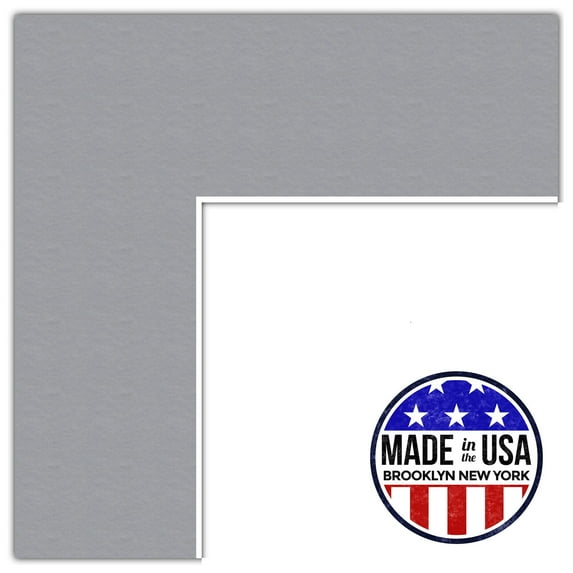 ArtToFrames 23x28" Silver Custom Mat for Picture Frame with Opening for 19x24" Photos. Mat Only, Frame Not Included (MAT-226)