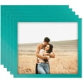 thumbnail image 1 of ArtToFrames 24" x 24" Aqua Picture Frame, 24x24 inch Green Wood Poster Frame (WOM-5186), 5 Pack, 1 of 5