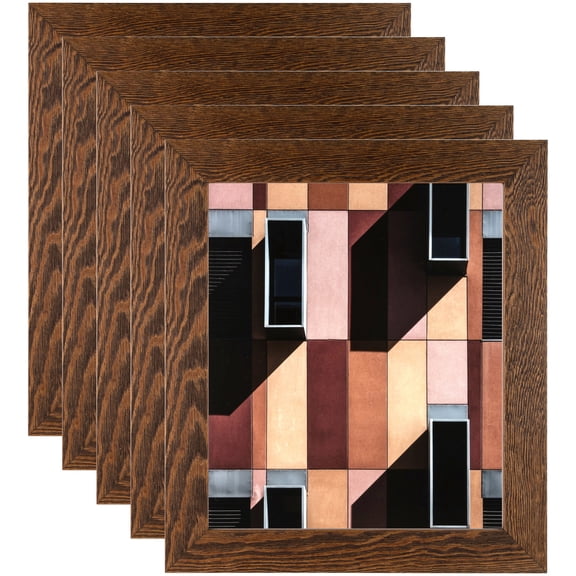 ArtToFrames 24" x 24" Brown Picture Frame, 24x24 inch Brown Wood Poster Frame (WOM-4291), 5 Pack