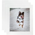thumbnail image 1 of ArtToFrames 24" x 24" Contemporary White with Lip Picture Frame, 24x24 inch White Wood Poster Frame (WOM-2032), 3 Pack, 1 of 6
