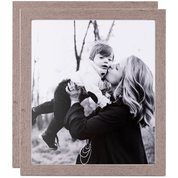 ArtToFrames 24" x 24" Gray Picture Frame, 24x24 inch Gray Wood Poster Frame (WOM-4433), 2 Pack