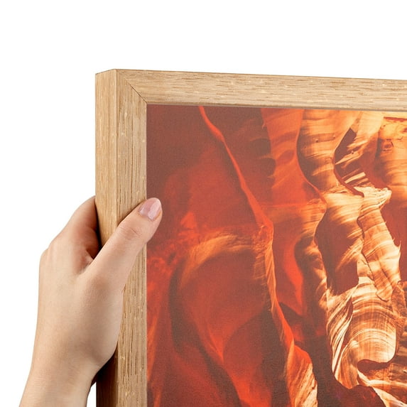 ArtToFrames 24" x 24" Hickory Wood Picture Frame, 24x24 inch Brown Wood Poster Frame (WOM-4882), 1 Pack