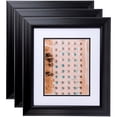 thumbnail image 1 of ArtToFrames 24" x 24" Satin Black Reverse Step Picture Frame, 24x24 inch Black Wood Poster Frame (WOM-1419), 3 Pack, 1 of 6