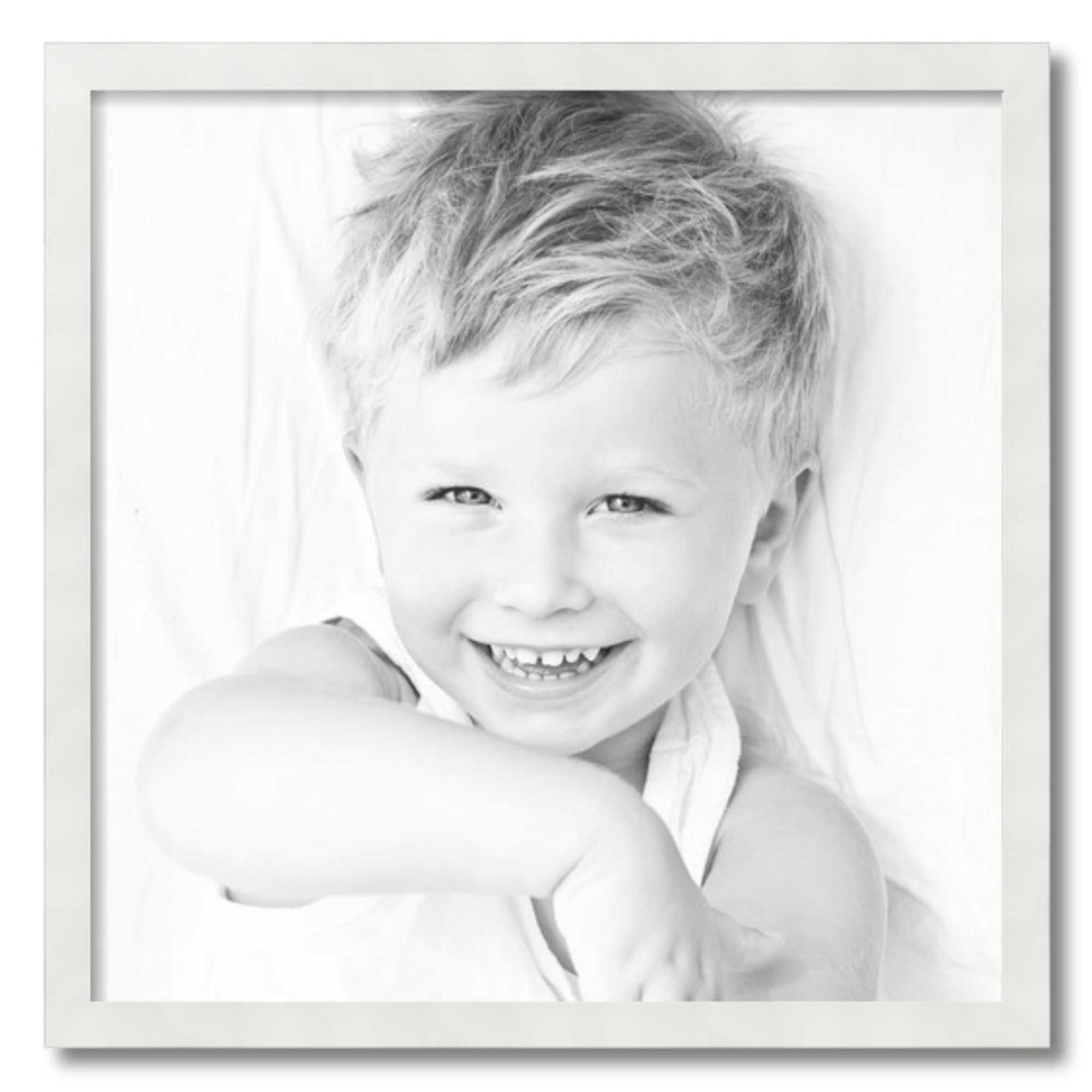 ArtToFrames 24" x 24" White Picture Frame, 24x24 inch White MDF Poster Frame (WOM-3930)