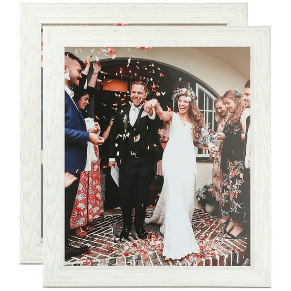 ArtToFrames 24" x 24" White Picture Frame, 24x24 inch White MDF Poster Frame (WOM-4098), 2 Pack