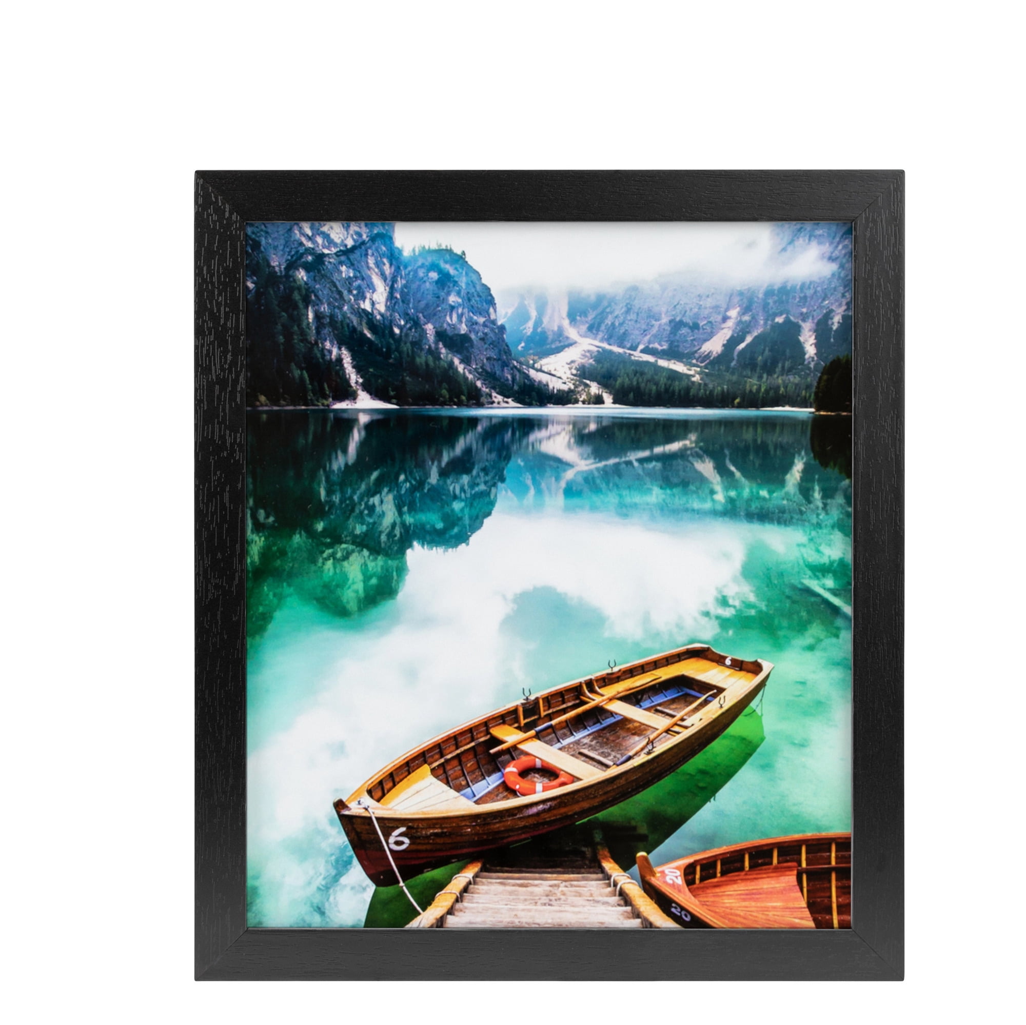 ArtToFrames 24" x 24" Woodgrain Black Shadowbox 2.5 inch Tall Picture Frame, 24x24 inch Black Wood Poster Frame (WOM-5141), 2 Pack