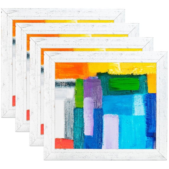 ArtToFrames 24" x 25" White Picture Frame, 24x25 inch White Wood Poster Frame (WOM-4598), 4 Pack