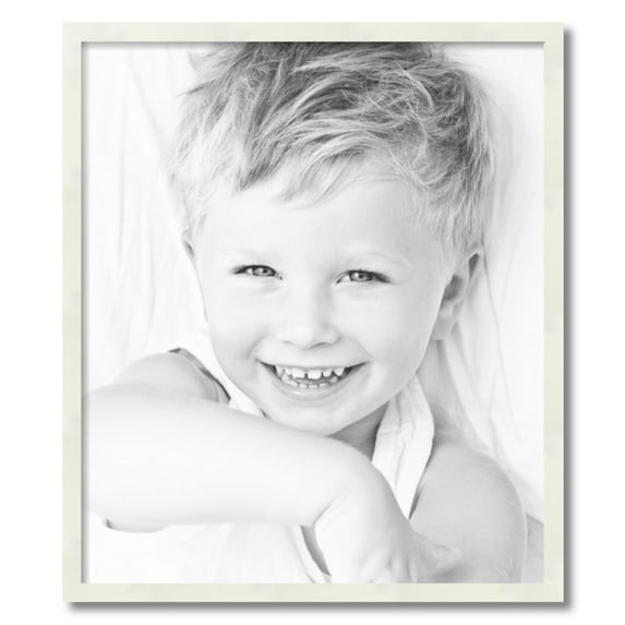 ArtToFrames 24" x 28" White Picture Frame, 24x28 inch White Wood Poster Frame (WOM-5140)