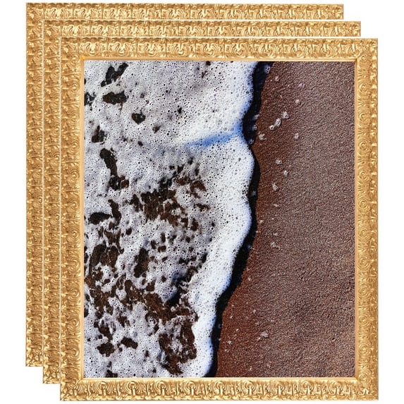 ArtToFrames 24" x 30" 1" wide - Versailles Gold Picture Frame, 24x30 inch Gold Wood Poster Frame (WOM-4901), 3 Pack