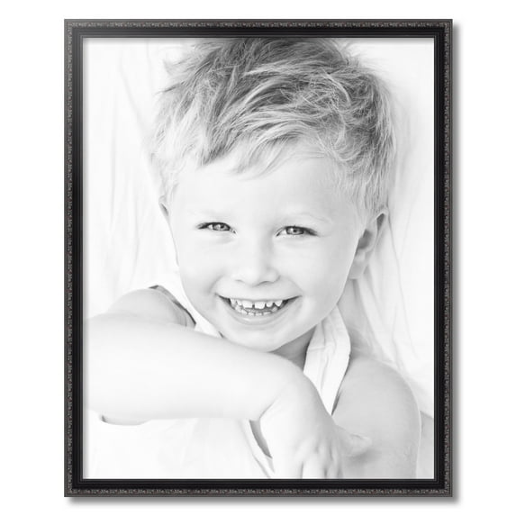 ArtToFrames 24x30" Black Picture Frame, Black Wood Poster Frame, with Regular Acrylic and Foam Backing 3/16 inch (FBPL-4625)