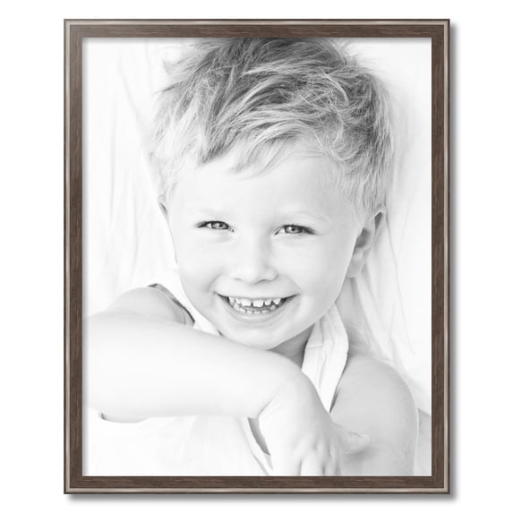 ArtToFrames 24" x 30" Contrast Grey Picture Frame, 24x30 inch Gray Wood Poster Frame (WOM-4930)