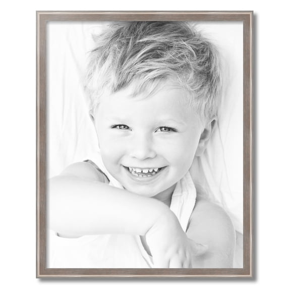 ArtToFrames 24" x 30" Contrast Light Grey Picture Frame, 24x30 inch Gray Wood Poster Frame (WOM-4929)