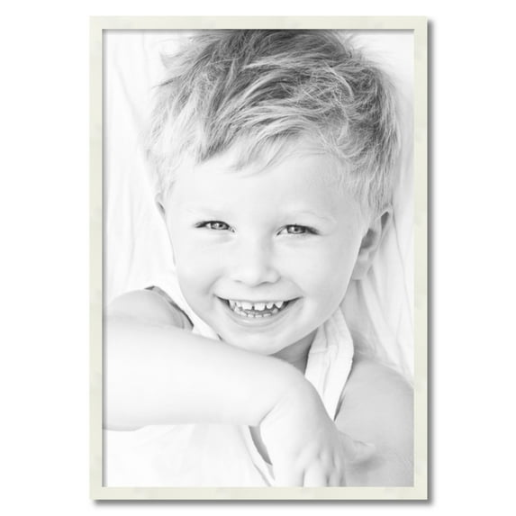 ArtToFrames 24" x 35" White Picture Frame, 24x35 inch White Wood Poster Frame (WOM-5140)