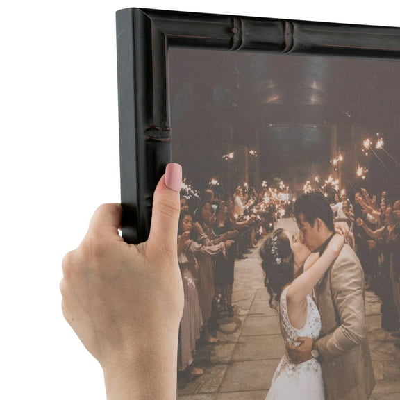 ArtToFrames 24" x 36" 1" - Walnut Bamboo large Picture Frame, 24x36 inch Brown Wood Poster Frame (WOM-4876)