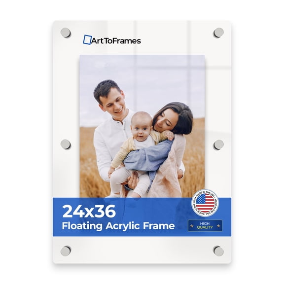 ArtToFrames 24 x 36 Acrylic Picture Frame, White