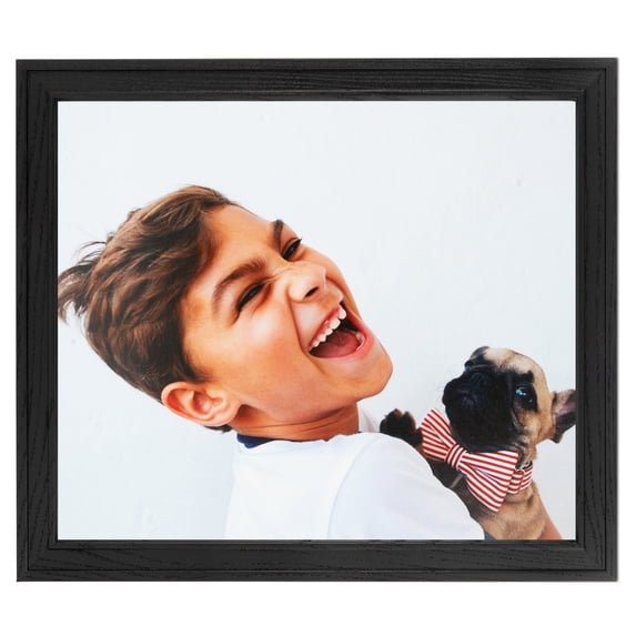 ArtToFrames 24" x 36" Black Picture Frame, 24x36 inch Black Wood Poster Frame (WOM-4107), 1 Pack