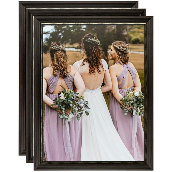 ArtToFrames 24" x 36" Cherry Picture Frame, 24x36 inch Red Wood Poster Frame (WOM-4316), 3 Pack