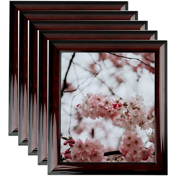 ArtToFrames 24" x 36" Honors Mahogany with Black Picture Frame, 24x36 inch Brown Wood Poster Frame (WOM-5154), 5 Pack