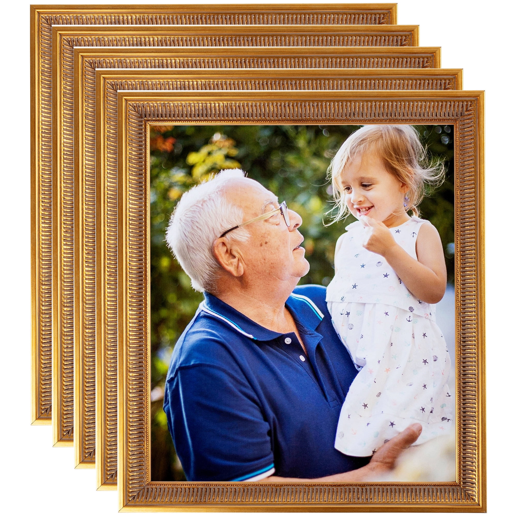 ArtToFrames 24 x 36 New Gold Picture Frame 24x36 inch Gold Wood Poster Frame WOM 4998 5 Pack