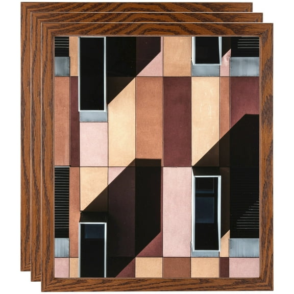 ArtToFrames 24" x 36" Walnut Picture Frame, 24x36 inch Brown Wood Poster Frame (WOM-4215), 3 Pack