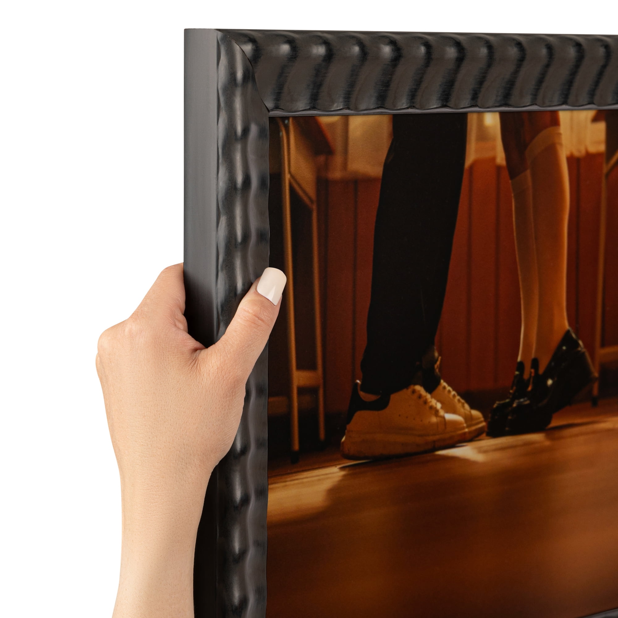 ArtToFrames 24" x 48" Black Cascade Picture Frame, 24x48 inch Multi Wood Poster Frame (WOM-5192),  Pack