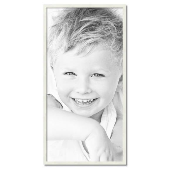 ArtToFrames 24" x 48" White Picture Frame, 24x48 inch White Wood Poster Frame (WOM-5140)