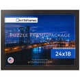 thumbnail image 1 of ArtToFrames 24x18 Inch - 61x46 CM Brown Puzzle Frame for 300 piece Puzzles.1.25 Inch Custom MDF Puzzle Frames, Coffee - Comes with Economy Acrylic, 1 of 7