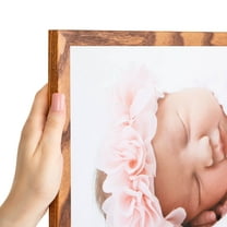 ArtToFrames 24x24 Inch Honey Picture Frame, This Brown Wood Poster Frame is Great for Your Art or Photos, Comes with 060 Plexi Glass (4214)