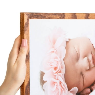 ArtToFrames 24x24 Inch Honey Picture Frame, This Brown Wood Poster Frame is Great for Your Art or Photos, Comes with 060 Plexi Glass (4214)
