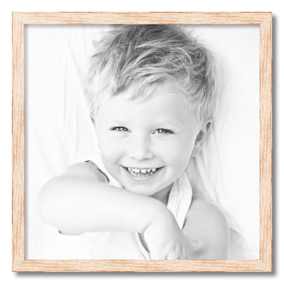 ArtToFrames 24x24 Inch Knotty Pines Pecan with White Wash Picture Frame, This White Wood Poster Frame is Great for Your Art or Photos, Comes with 060 Plexi Glass (4771)