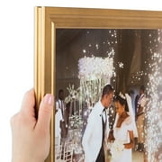 ArtToFrames 24x24 Inch Muted Gold Glow Picture Frame, This Gold MDF Poster Frame is Great for Your Art or Photos, with 060 Plexi Glass 4680