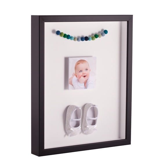 ArtToFrames 24x24 Inch Shadow Box Picture Frame, with a Satin Black Tall 1 Wide Shadowbox frame and Porcelain Mat Backing (4654)