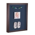 thumbnail image 1 of ArtToFrames 24x24 Inch Shadow Box Picture Frame, with a Verlinga Brown 1 Wide Shadowbox frame and Midnight Blue Mat Backing (4656), 1 of 7