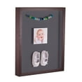 thumbnail image 1 of ArtToFrames 24x24 Inch Shadow Box Picture Frame, with a Verlinga Brown 1 Wide Shadowbox frame and Mountain Grey Mat Backing (4656), 1 of 7