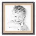 thumbnail image 1 of ArtToFrames 24x24 Matted Picture Frame with 20x20 Single Mat Photo Opening Framed in 1.25 Black Stain on Solid Red Oak and 2 Scotch Mist Mat (FWM-4083-24x24), 1 of 8