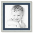 thumbnail image 1 of ArtToFrames 24x24" Matted Picture Frame with 20x20" Single Mat Photo Opening Framed in 1.25" Off White Wash on Ash and 2" Midnight Blue Mat (FWM-4098-24x24), 1 of 8
