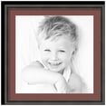 thumbnail image 1 of ArtToFrames 24x24" Matted Picture Frame with 20x20" Single Mat Photo Opening Framed in 1.25" Antique Black and 2" Brique Mat (FWM-5106-24x24), 1 of 7