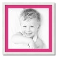 thumbnail image 1 of ArtToFrames 24x24 Matted Picture Frame with 20x20 Single Mat Photo Opening Framed in 1.25 Satin White Frame and 2 Tulip Mat (FWM-3966-24x24), 1 of 8