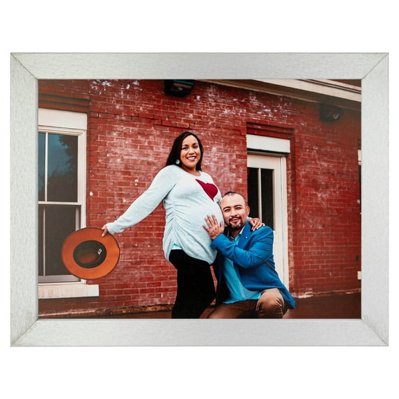 ArtToFrames 24x24" Tungsten Picture Frame, Gray MDF Poster Frame, with Regular Acrylic and Foam Backing 3/16 inch (FBPL-4640)